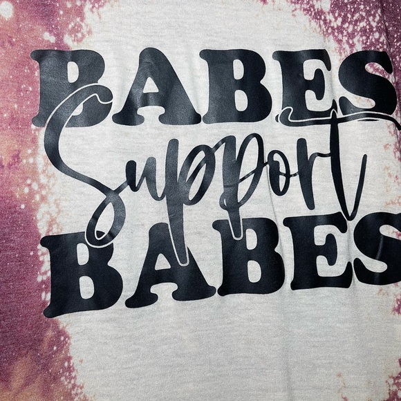 Tultex Women’s Maroon Splatter Tie-Dye Tee - Picture 7 of 12